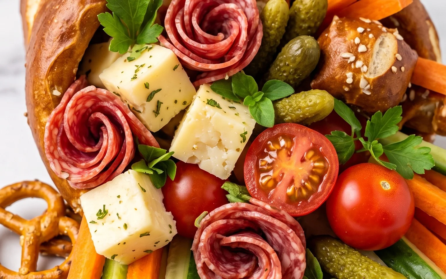Herzhafte Fingerfood Schultüte zur Einschulung