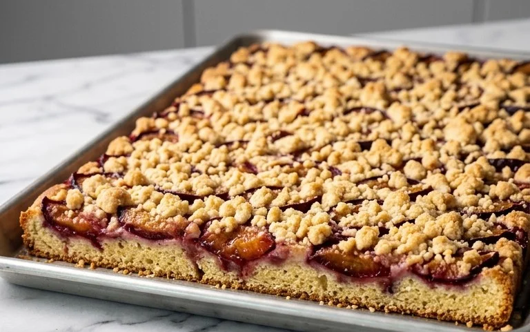 Schneller Pflaumenkuchen vom Blech: Saftig & Blitzschnell