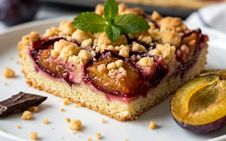 Zwetschgendatschi mit Streusel und Mürbteig vom Blech