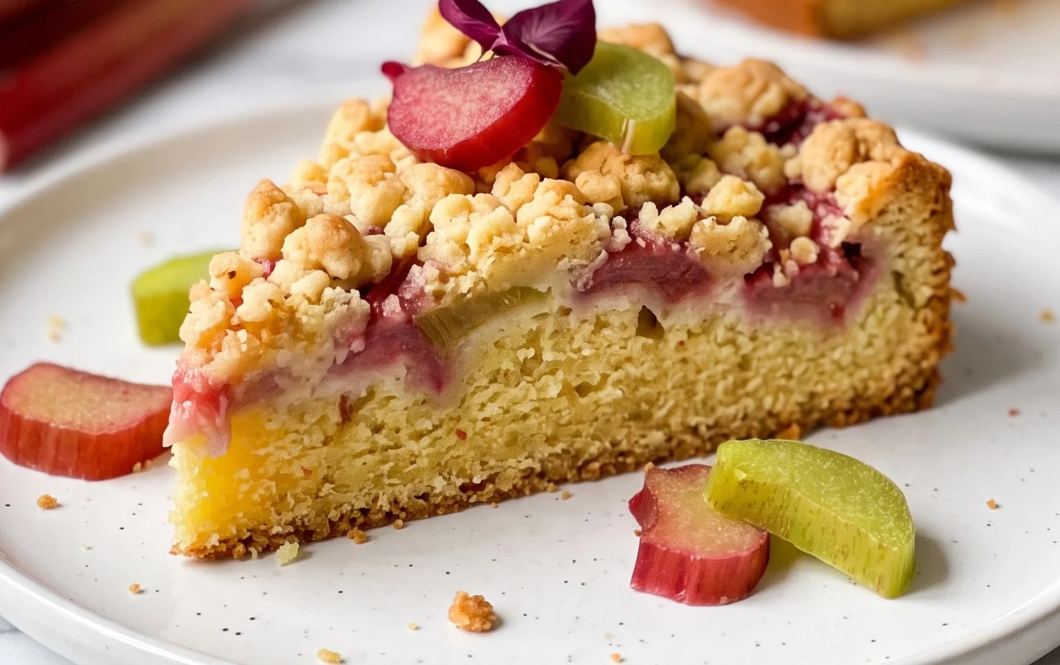 Rhabarberkuchen mit Streusel – Rezept für Eilige