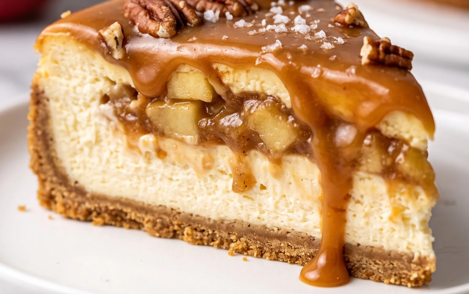 Karamell-Apfel-Käsekuchen
