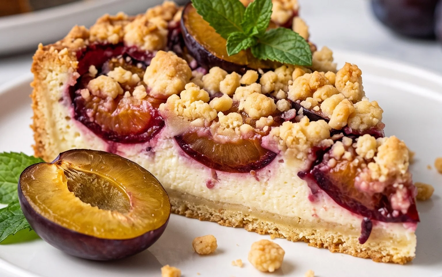 Zwetschgenkuchen mit Quark und Streuseln: Hallo Spätsommer