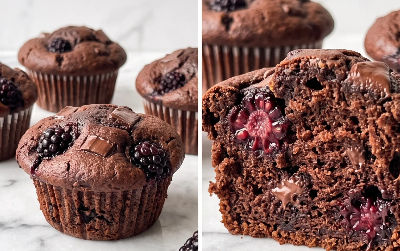 Brombeer Schoko Muffins: Einfach & Saftig Backen